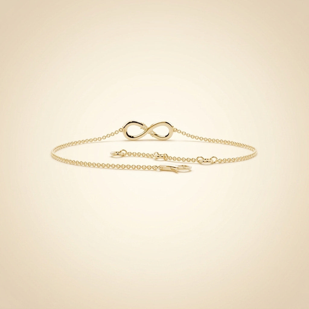 infinity diamond dainty chain bracelet