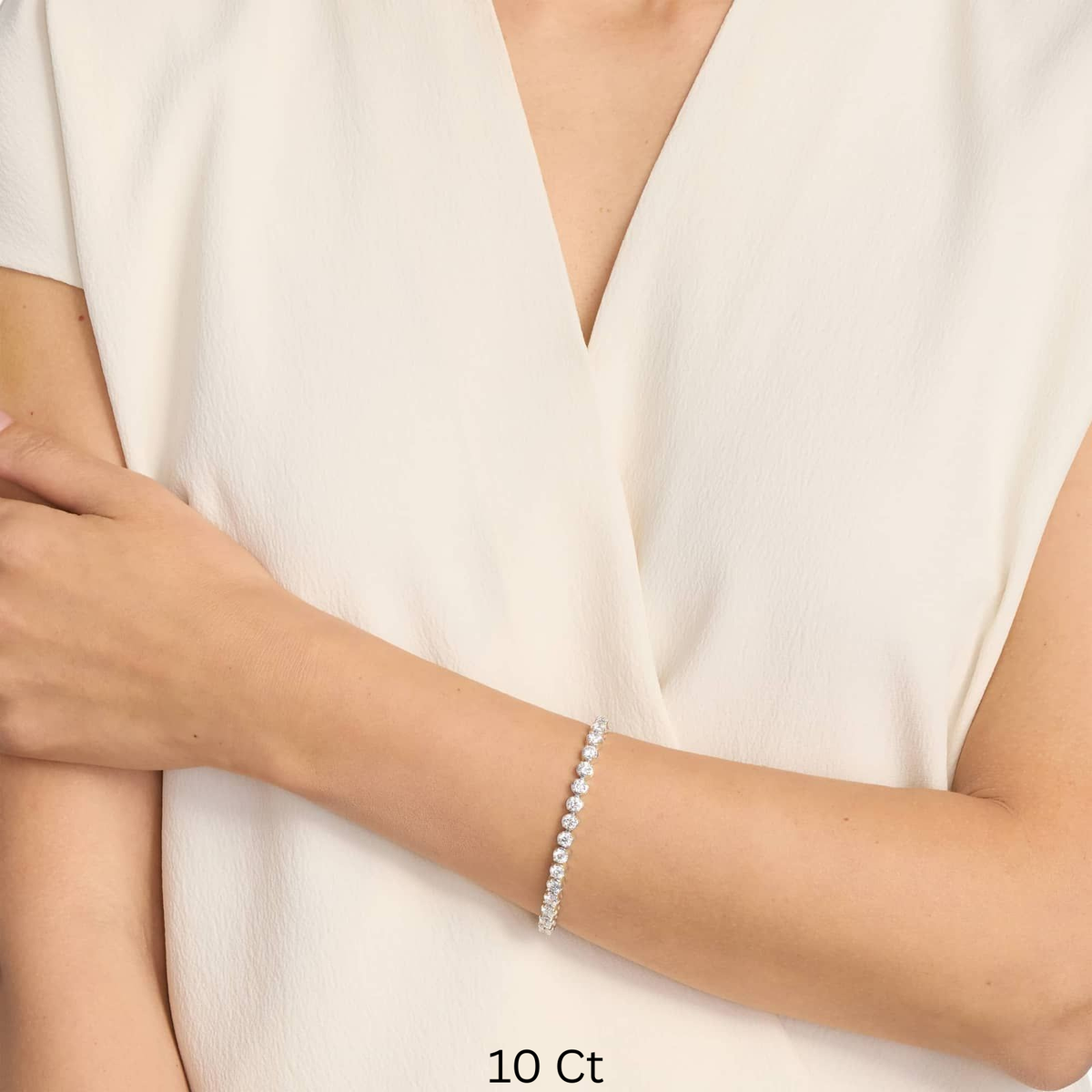 7 " four prong lab-grown diamond tennis bracelet