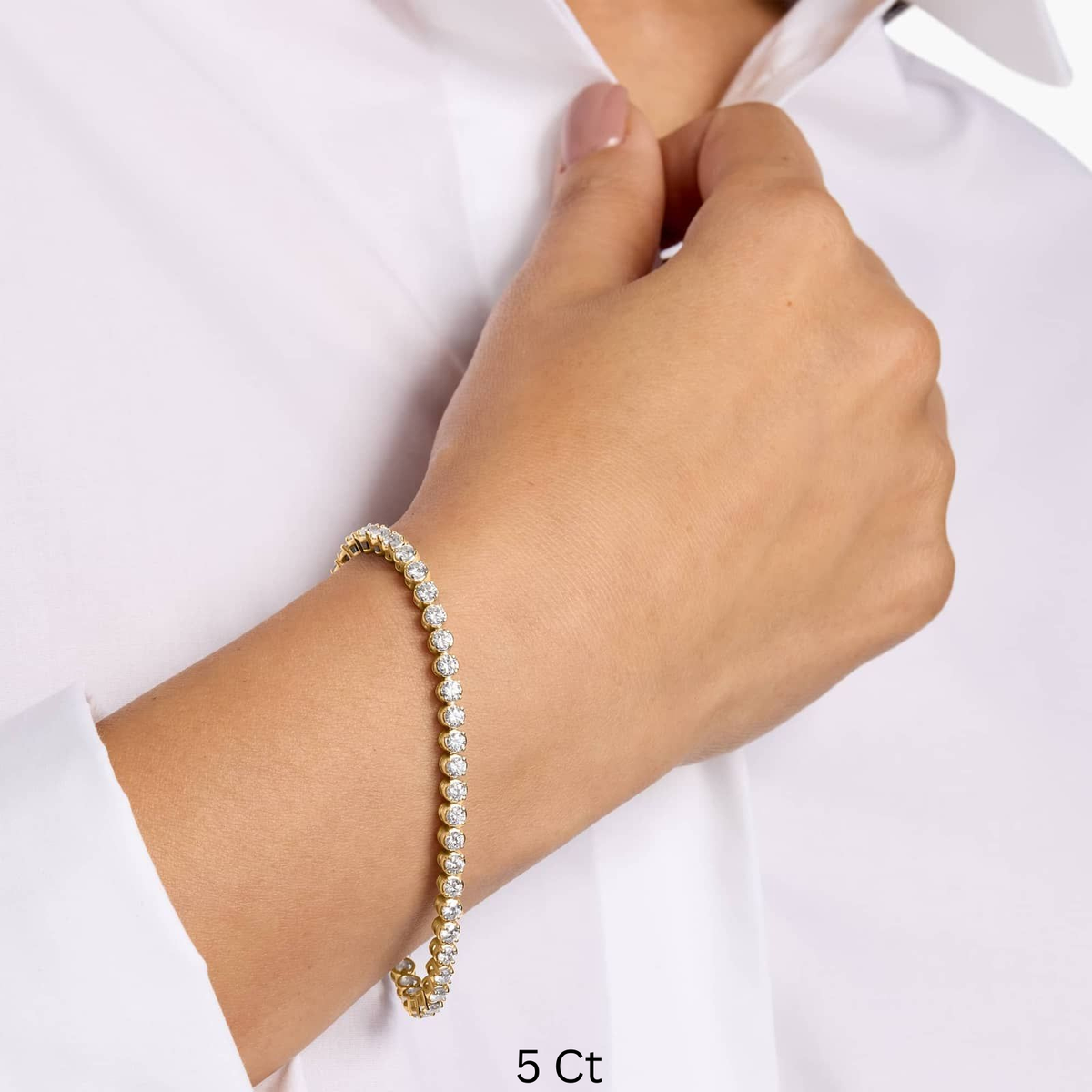 7 " four prong lab-grown diamond tennis bracelet