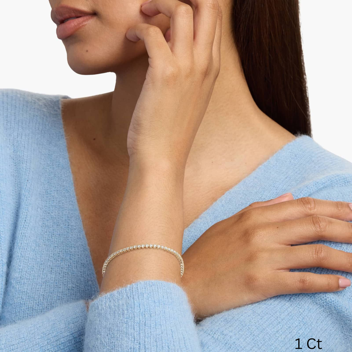 7 " four prong lab-grown diamond tennis bracelet