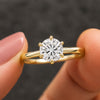 Round Lab Grown Diamond Solitaire Engagement Ring