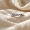 Round Diamond Minimalist Wedding Band