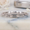 Three-Stone Tapered Baguette Diamond Band in Gold
