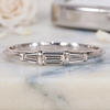 Three-Stone Tapered Baguette Diamond Band in Gold