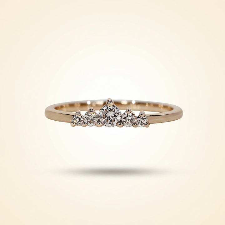 Graduated Five-Stone Diamond Tiara Band in Gold