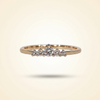 Graduated Five-Stone Diamond Tiara Band in Gold