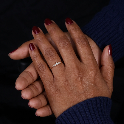 Graduated Five-Stone Diamond Tiara Band in Gold