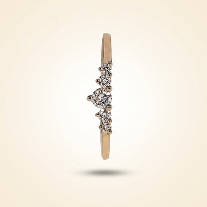 Graduated Five-Stone Diamond Tiara Band in Gold