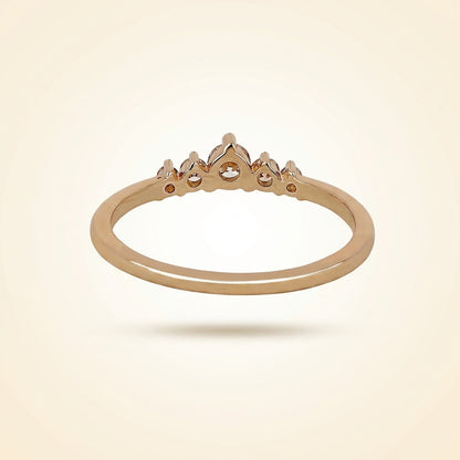 Graduated Five-Stone Diamond Tiara Band in Gold