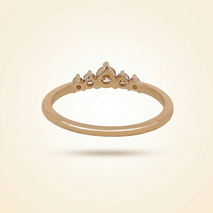 Graduated Five-Stone Diamond Tiara Band in Gold