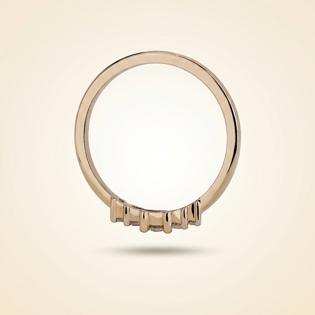 graduated five-stone diamond tiara band in gold