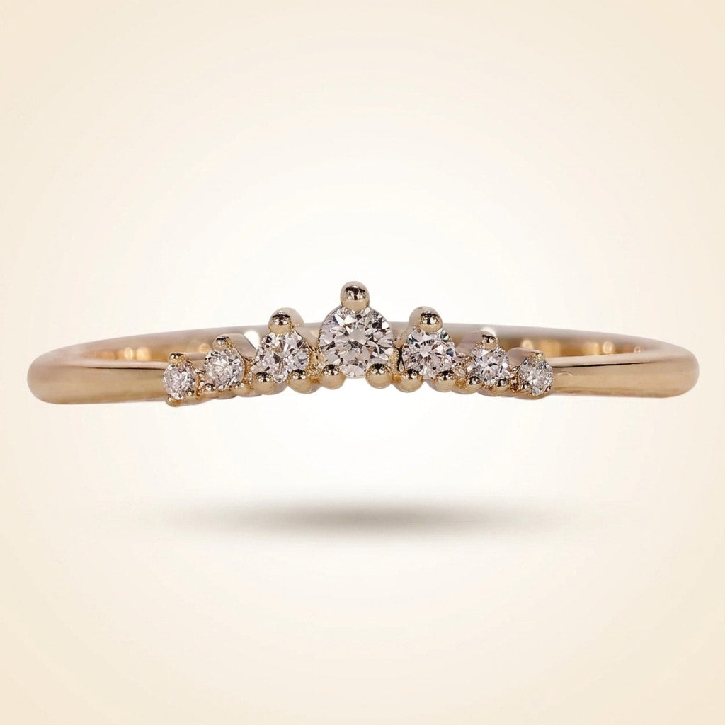 graduated seven-stone diamond wedding band