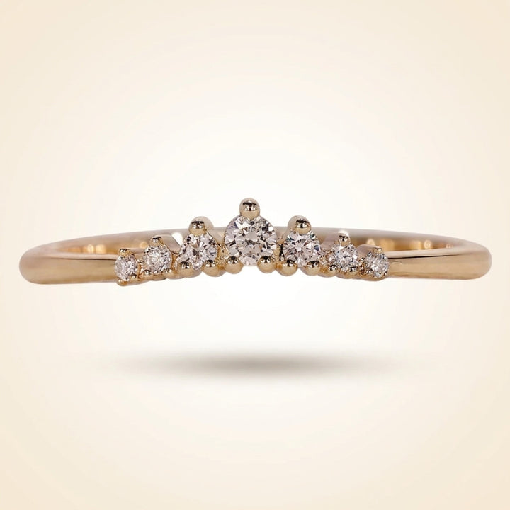 Graduated Seven-Stone Diamond Wedding Band