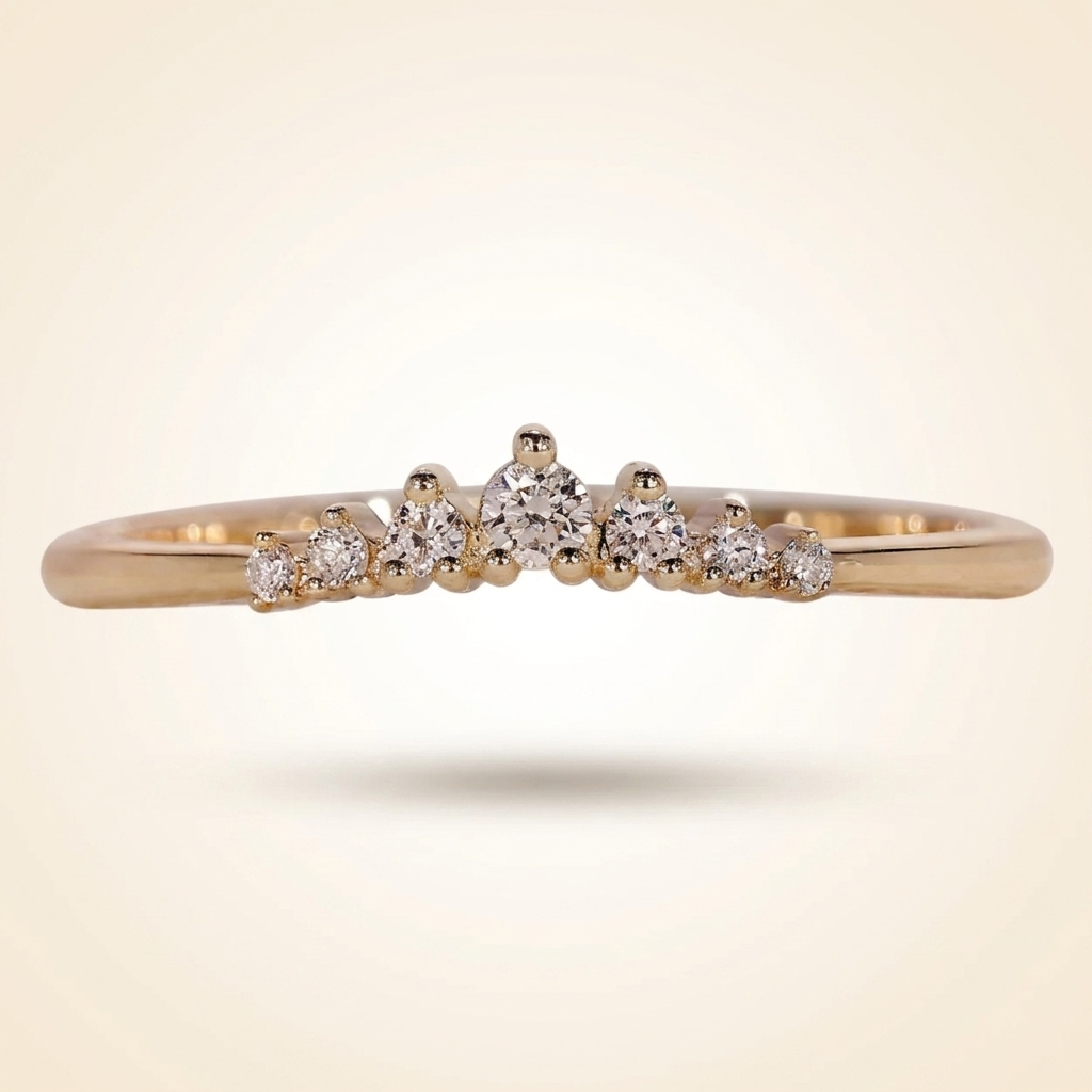 graduated seven-stone diamond wedding band