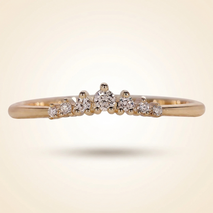 Graduated Seven-Stone Diamond Wedding Band