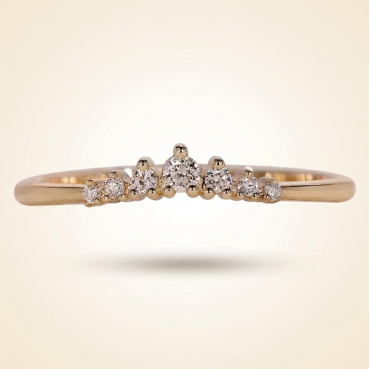 Graduated Seven-Stone Diamond Wedding Band