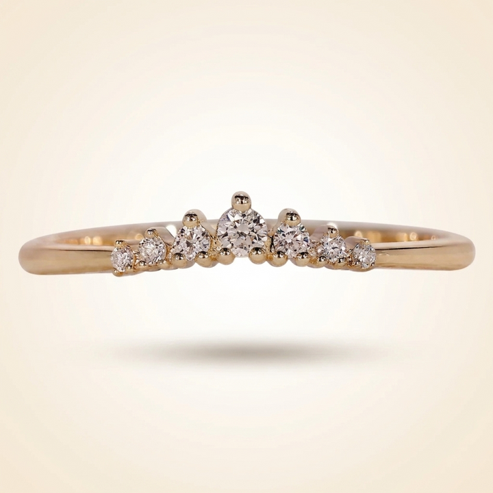 Graduated Seven-Stone Diamond Wedding Band