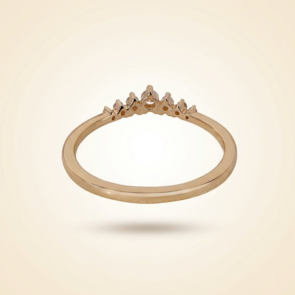 graduated seven-stone diamond wedding band