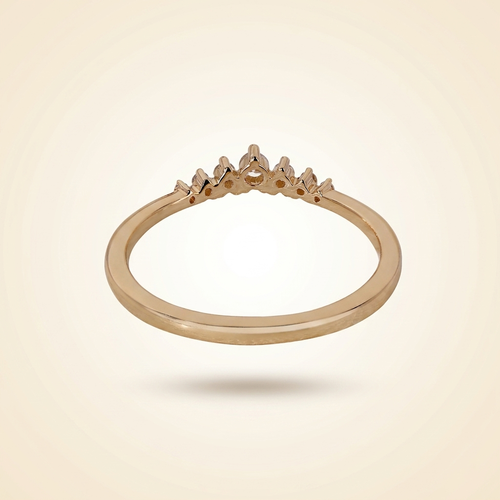 graduated seven-stone diamond wedding band