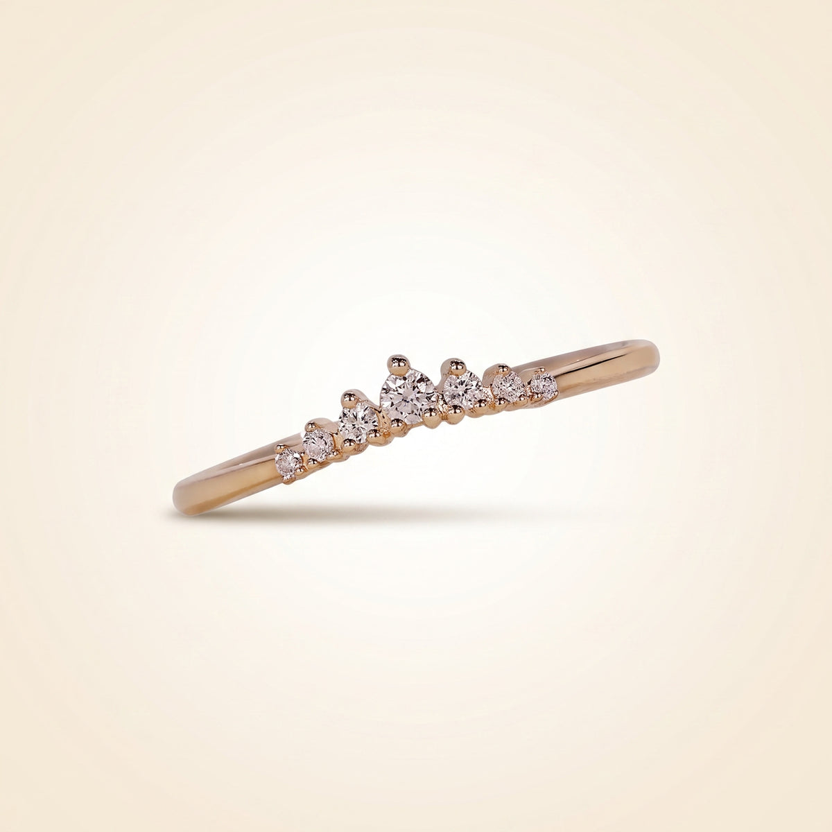graduated seven-stone diamond wedding band