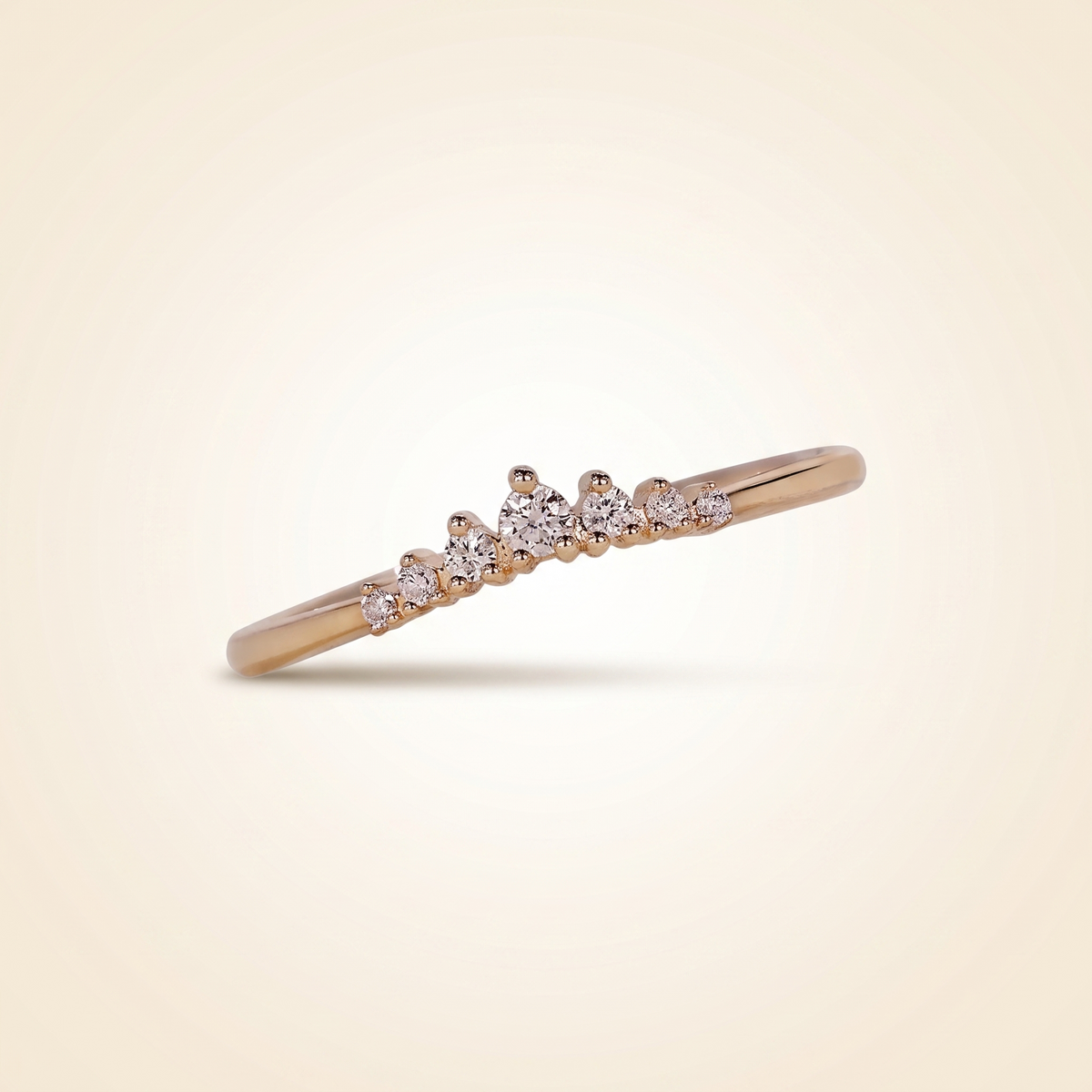 graduated seven-stone diamond wedding band