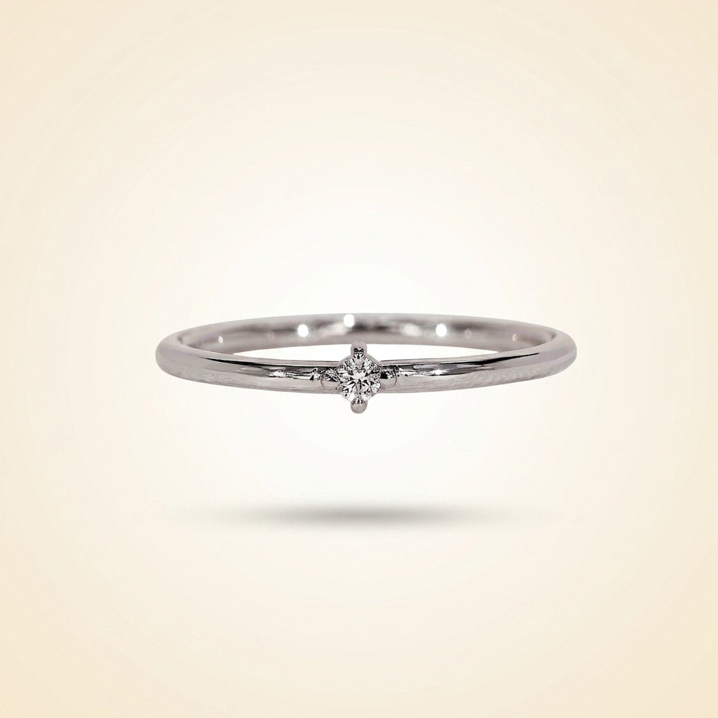 single-stone solitaire diamond wedding band