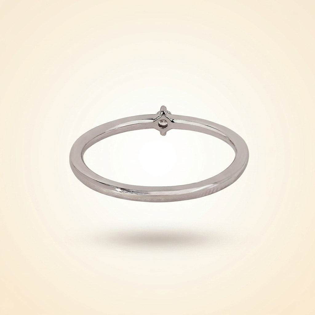 single-stone solitaire diamond wedding band