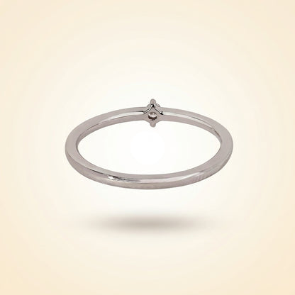 Single-Stone Solitaire Diamond Wedding Band