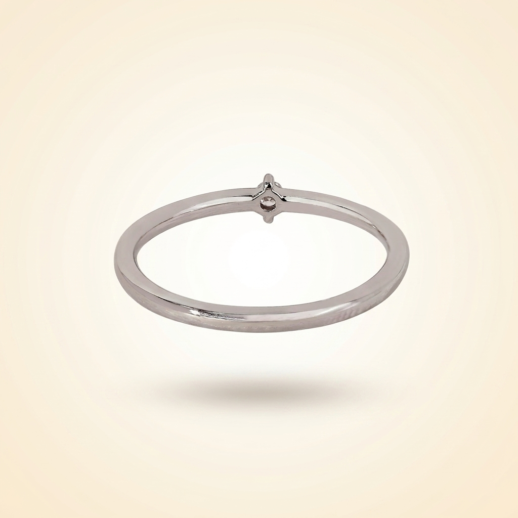 single-stone solitaire diamond wedding band