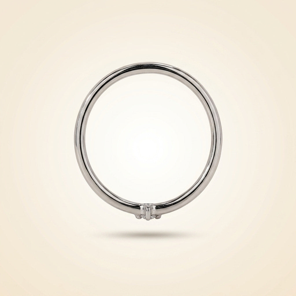 single-stone solitaire diamond wedding band