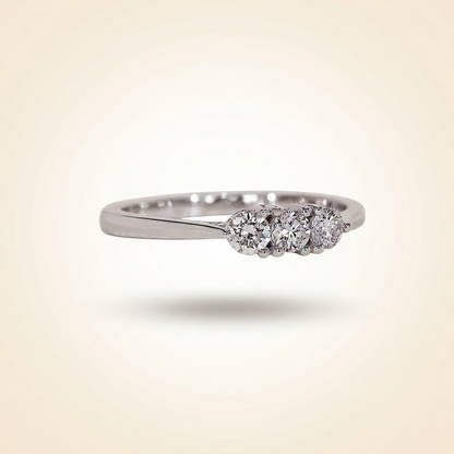 Three-Stone Round Diamond Shared-Prong Band