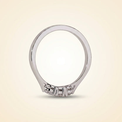 Three-Stone Round Diamond Shared-Prong Band