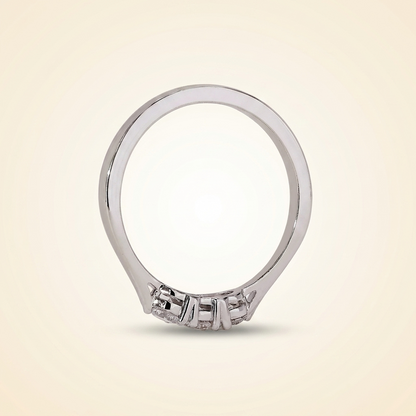Three-Stone Round Diamond Shared-Prong Band