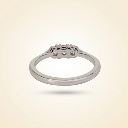 Three-Stone Round Diamond Shared-Prong Band