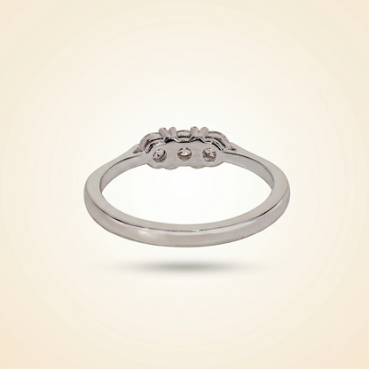 Three-Stone Round Diamond Shared-Prong Band