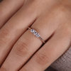 Three-Stone Round Diamond Shared-Prong Band