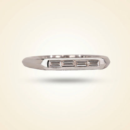 Horizontal Channel-Set Straight Baguette Diamond Band