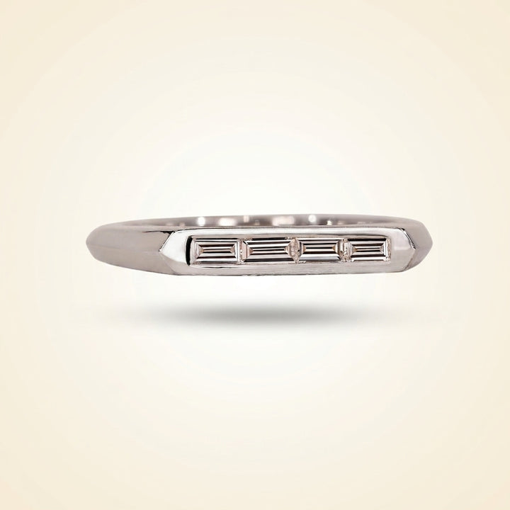 Horizontal Channel-Set Straight Baguette Diamond Band