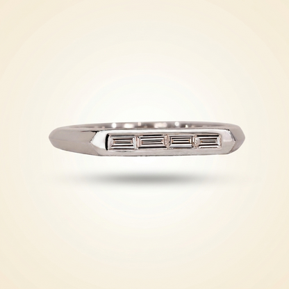 Horizontal Channel-Set Straight Baguette Diamond Band
