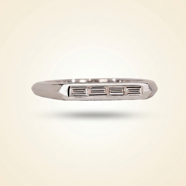 Horizontal Channel-Set Straight Baguette Diamond Band