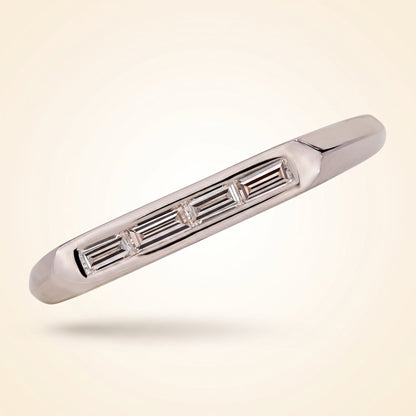 Horizontal Channel-Set Straight Baguette Diamond Band
