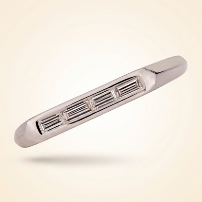 Horizontal Channel-Set Straight Baguette Diamond Band