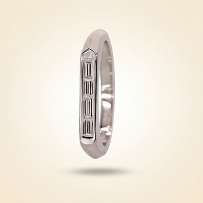 Horizontal Channel-Set Straight Baguette Diamond Band
