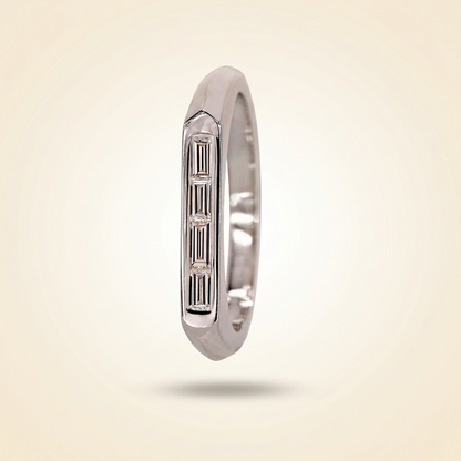 Horizontal Channel-Set Straight Baguette Diamond Band