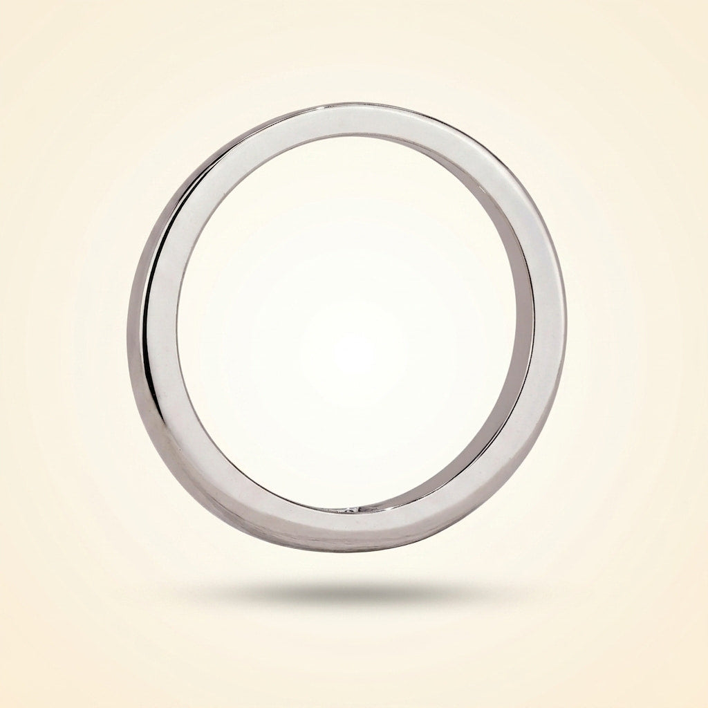 single flush-set baguette diamond solitaire band