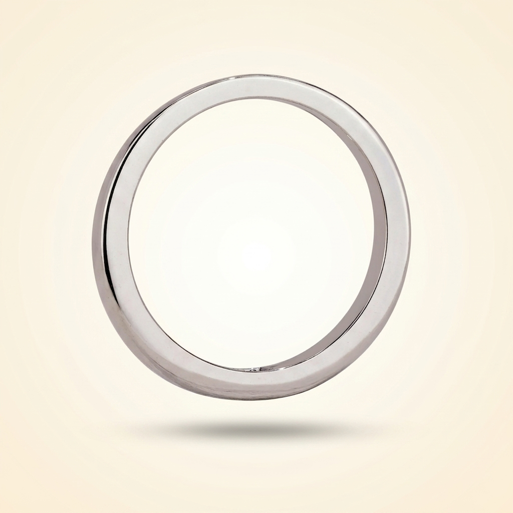single flush-set baguette diamond solitaire band