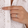 Single Flush-Set Baguette Diamond Solitaire Band