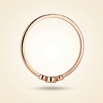 Bezel-Set Three-Stone Diamond Band
