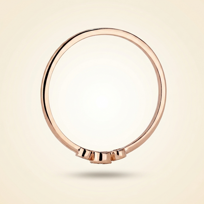 Bezel-Set Three-Stone Diamond Band