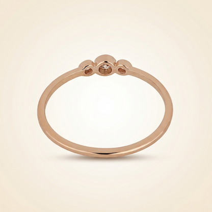 Bezel-Set Three-Stone Diamond Band